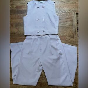 Elegant Women's Pink Gingham Set